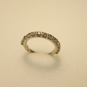 BVLA white gold czs nose septum ring clicker